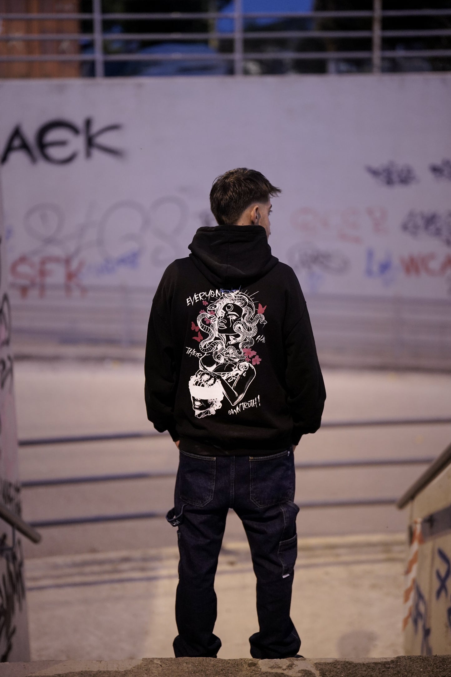 "Medusa" Black Hoodie